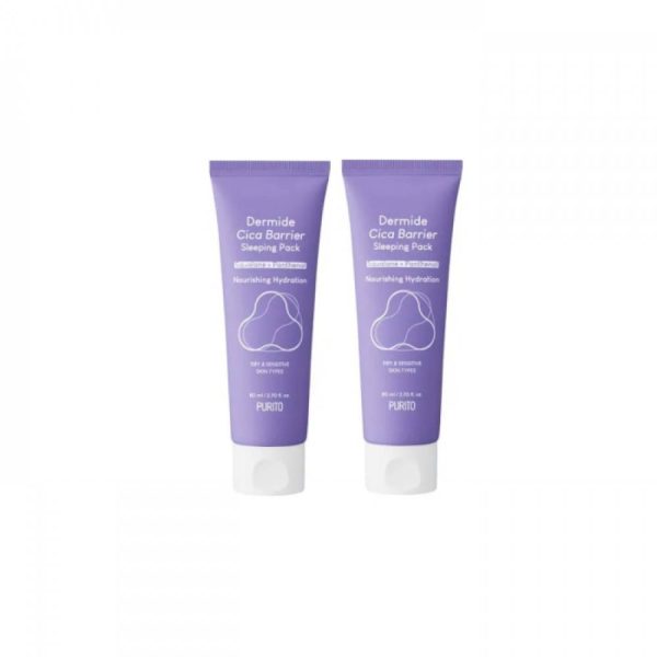 Purito SEOUL - Dermide Cica Barrier Sleeping Pack - 80ml (2ea) Set