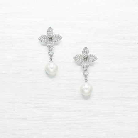 Sahara Clover Pearl Earrings