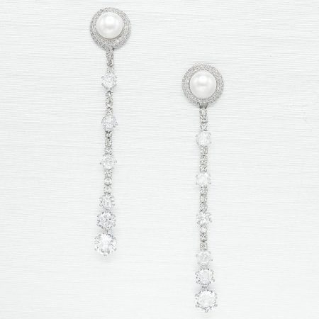 Peach Long earring 8mm