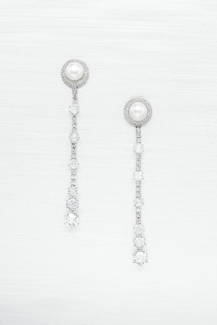 Peach Long earring 8mm