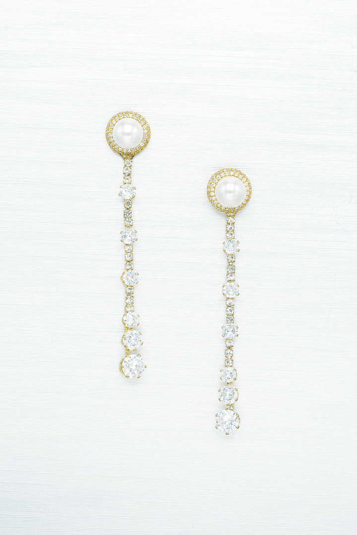 Peach Long earring 8mm - Image 7