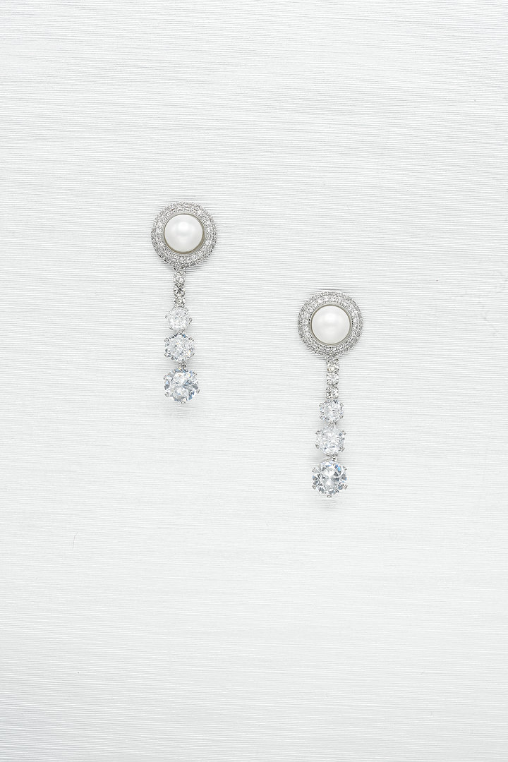 Peach Long earring 8mm - Image 4