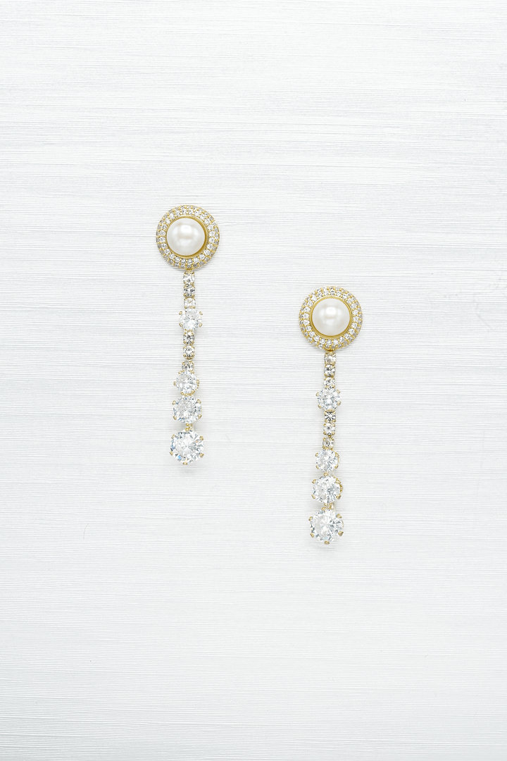 Peach Long earring 8mm - Image 5