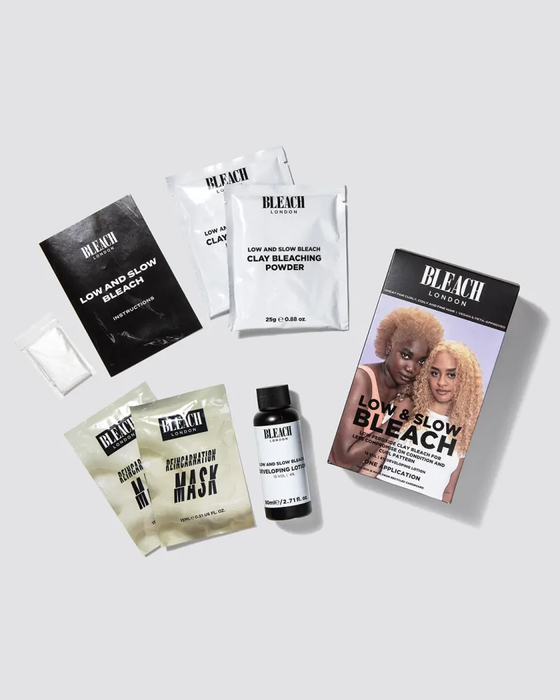 Bleach London Low and Slow Bleach Kit Gentle Lightening for Curly Coily and Fine Hair Lifts Up to 6 Levels Includes Bond Restoring Mask Suitable for All Hair Types - Image 6